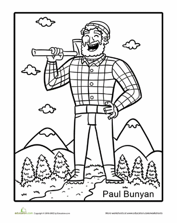Paul Bunyan Coloring Page
