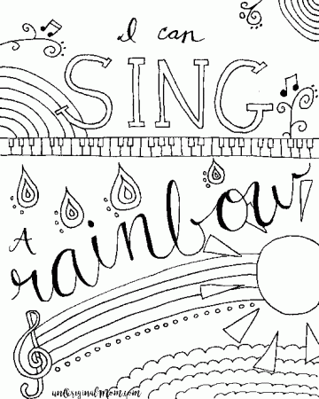 Relax & Color - Free Printable Musical Coloring Page - unOriginal Mom