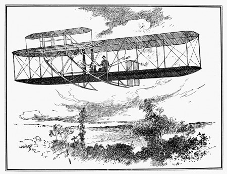 Amazon.com: Wright Brothers Plane Na Wright Brothers Biplane In Flight  Pen-And-Ink Drawing By An Unknown Artist C1907 Poster Print by (18 x 24):  Posters & Prints