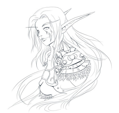 World of Warcraft Elf Coloring Pages | World of warcraft, Skull coloring  pages, Lost ocean coloring book