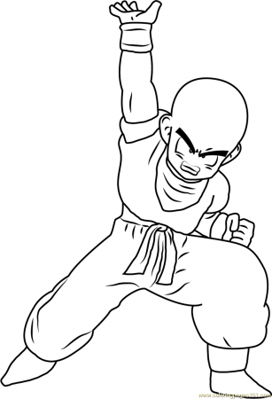 Krillin Coloring Page for Kids - Free Dragon Ball Z Printable Coloring Pages  Online for Kids - ColoringPages101.com | Coloring Pages for Kids