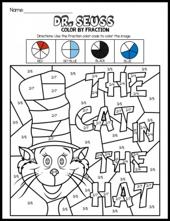 Dr Seuss Coloring Pages - Dr Seuss Color by Number
