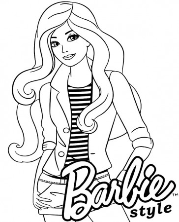 Barbie style coloring sheet | Original source and more pictu… | Flickr