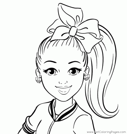 JoJo Siwa Coloring Girl Face - Get Coloring Pages