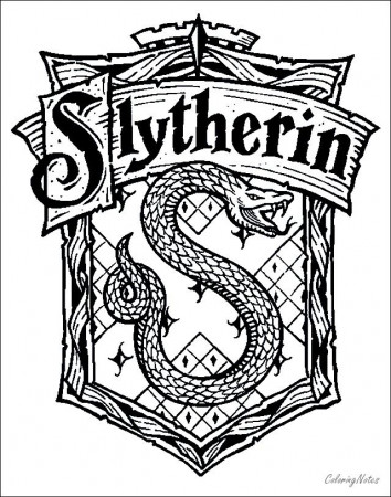 Harry Potter Coloring Pages Slytherin | Silueta de harry potter, Dibujos de  harry potter, Fuente de harry potter