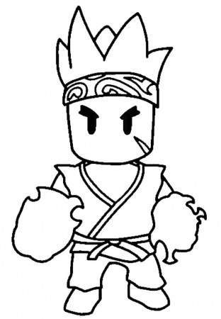 Sensei Firefist Stumble Guys coloring pages – Having fun with children