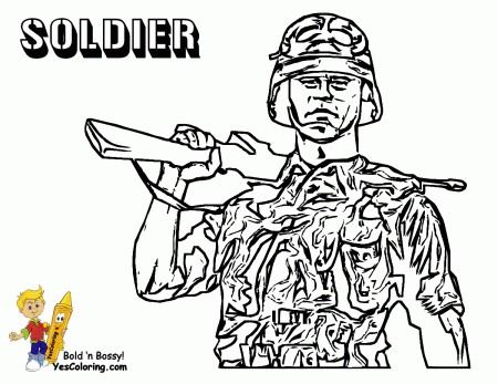 Gusto Coloring Pages To Print Army | Army| Free | Kids Military ...