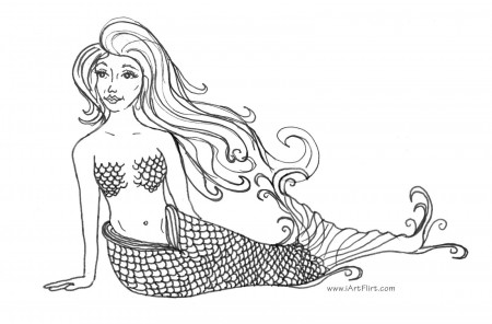 Free Mermaid Printable Coloring Pages for Pinterest