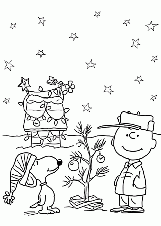 Charlie Brown Christmas Coloring Pages Nice - Coloring pages