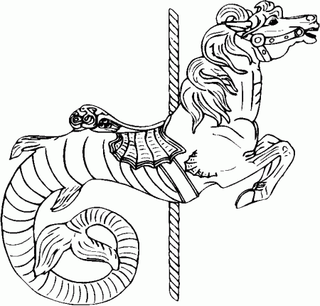 Carousel Coloring Pictures - Coloring Pages for Kids and for Adults