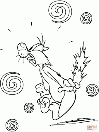 Looney Tunes Tasmanian Devil coloring page | Free Printable ...