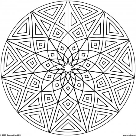16 Free Pictures for: Printable Geometric Coloring Pages. Temoon.us