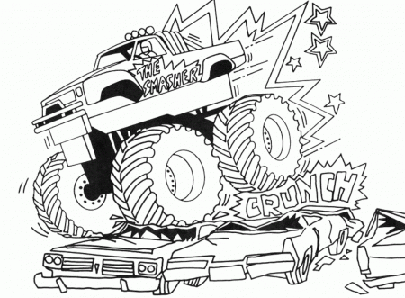 Related Monster Truck Coloring Pages item-10456, Monster Truck ...