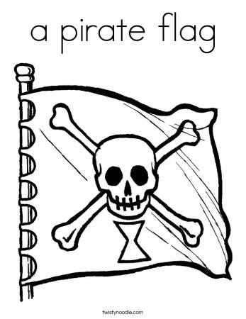a pirate flag Coloring Page - Twisty Noodle