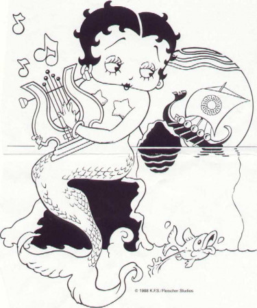 Betty Boop Santa Coloring Pages - Ð¡oloring Pages For All Ages