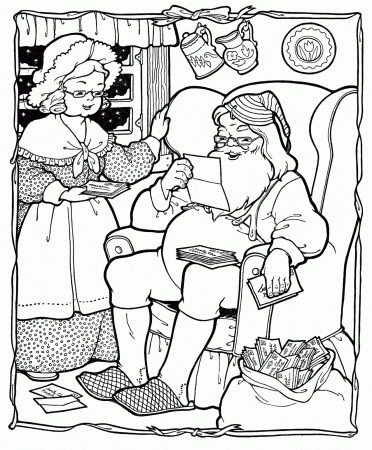 Kids Printable - Santa Coloring Page - Christmas - The Graphics Fairy