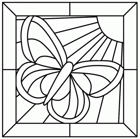 Printable Stained Glass Window Coloring Page - Coloring Pages for ...