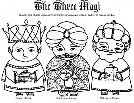 The Three Magi Coloring Page – Immaculate Heart Coloring Pages
