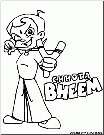 Chhota Bheem Coloring Page | Coloring for kids, Coloring pages, Color