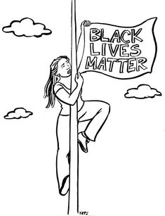 Flag of Black Lives Matter Coloring Pages - XColorings.com