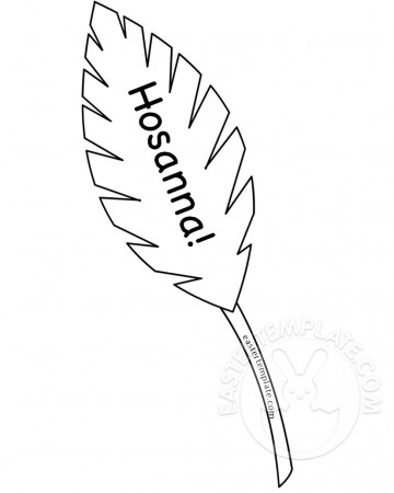 Hosanna Palm Leaf coloring page | Easter Template
