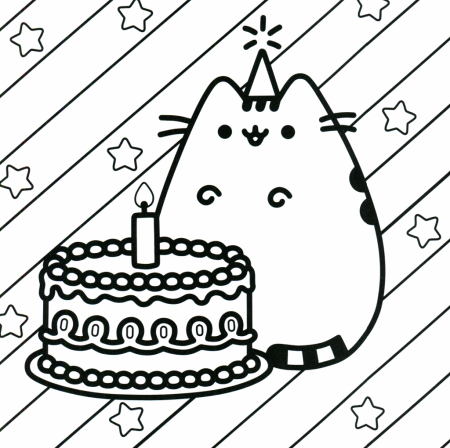 Pusheen Coloring Pages - Best Coloring Pages For Kids | Happy birthday coloring  pages, Birthday coloring pages, Unicorn coloring pages