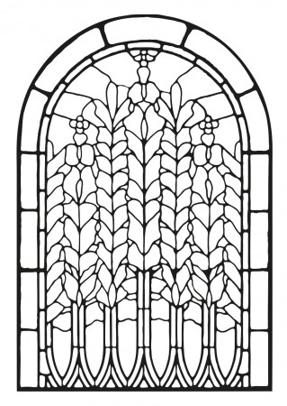 Stained Glass Windows coloring pages