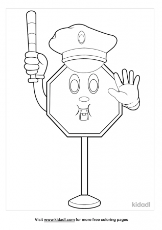 Stop Sign Coloring Pages | Free Emojis, Shapes & Signs Coloring Pages |  Kidadl