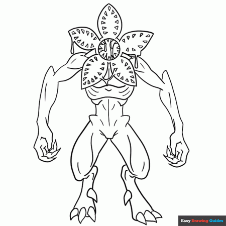 The Demogorgon from Stranger Things Coloring Page | Easy Drawing Guides