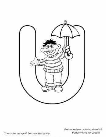 Related Sesame Street Abc Coloring Pages item-20369, ABC letter D ...