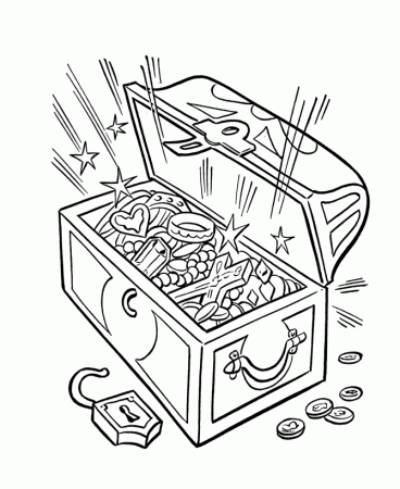A Underwater Treasure Chest Coloring Page - Coloring Pages For All ...