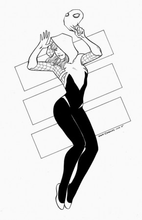 Spider Gwen comic colouring page | Spider gwen, Spectacular ...