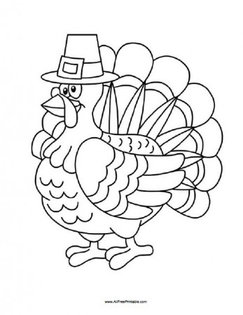 Thanksgiving Turkey Coloring Page - Free Printable - AllFreePrintable.com