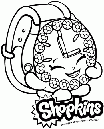 High-quality Ticky Tock watch coloring page Shopkins