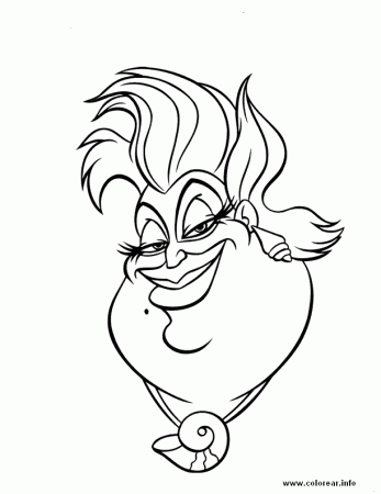 cara-ursula the-little-mermaid PRINTABLE COLORING PAGES FOR KIDS.
