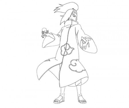 amazing deidara Coloring Page - Anime Coloring Pages