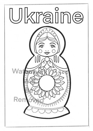 Ukraine Coloring Page for Kids INSTANT DOWNLOAD Stacking - Etsy Israel