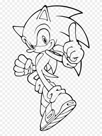 Shadow From Sonic Coloring Page - Sonic The Hedgehog Drawing - Free  Transparent PNG Clipart Images Download