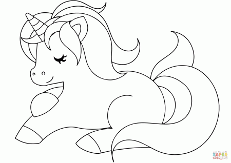Cute Unicorn coloring page | Free Printable Coloring Pages