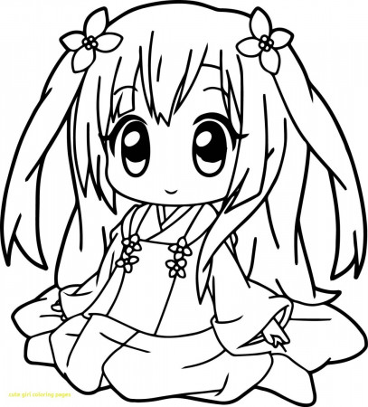 Cute Girl Coloring Pages Cute Anime Color Pages To Print In Girl ...