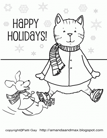 7 Pics of Happy Holidays Winter Coloring Pages - Winter Holiday ...