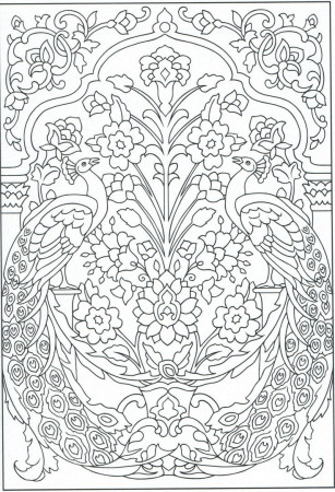 Cake Peacock Coloring Pages - Coloring Pages For All Ages
