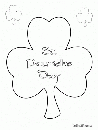 ST. PATRICK'S DAY coloring pages - Clover
