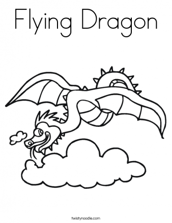 Cute Flying Dragon Coloring Pages #1417 Flying Dragon Coloring ...