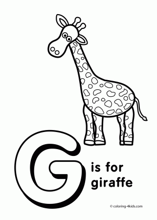 Letter G Coloring Pages Letter G Giraffe Coloring Page. Kids ...