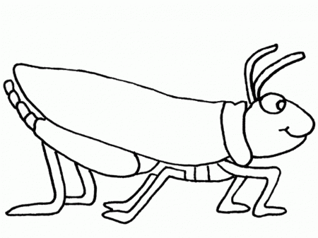 Grasshopper Coloring Pages For Kids - Preschool Crafts