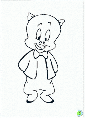 Porky the pig coloring pages download and print for free