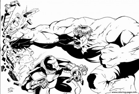 Print hulk vs iron man s for adulte32f Coloring pages