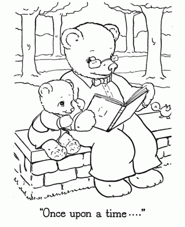 Teddy Bear Coloring Pages | Free Printable Papa and Baby Teddy 