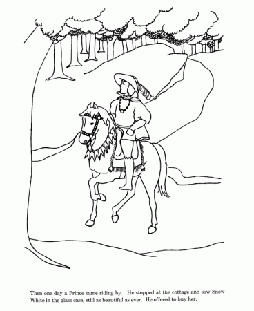 Snow White and the Seven Dwarfs fairy tale story coloring pages 
